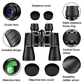 180x100 High Power Military Binoculars Day Night Vision Compact Waterproof Binoculars For Bird Watching Hunting Travel Football Games Stargazing